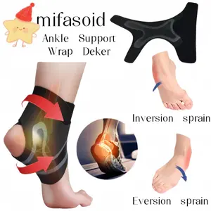 [ready]mifasoid Sepasang Ankle Support Wrap Deker Penyangga Engkel Kaki Cocok Untuk Penyembuhan Cedera Pergelangan Kaki Ankle Support Protector Pelindung Engkel Tumit Kaki Ankle Wrap Brace Adjustable Olahraga Running Fitness Cycling
