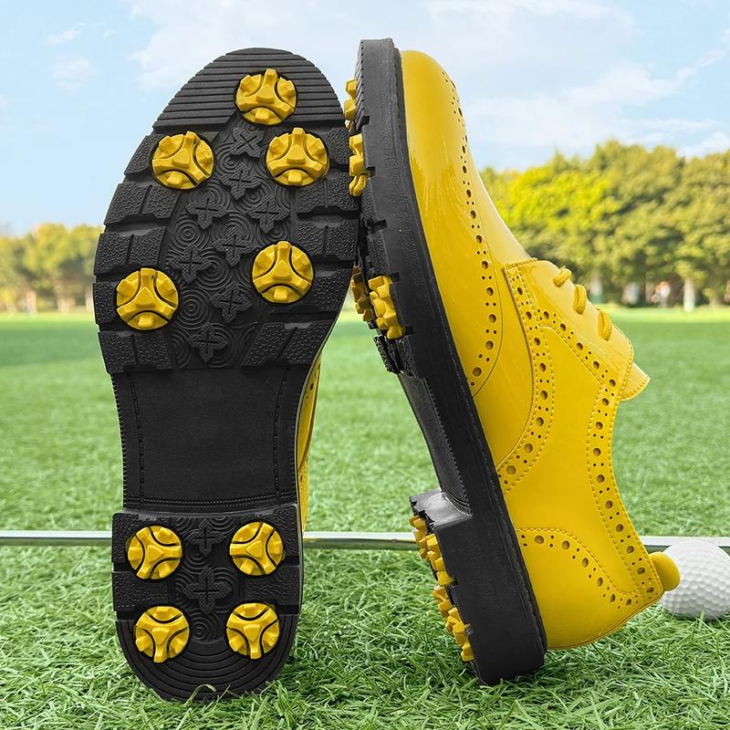 Product Introduction of Professional Business Leather Golf Shoes Block Shoes Glossy Men Spikeless Golf Sneakers Comfortable Walking Footwear for Golfers 5