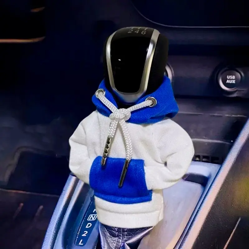 Hoodie Shift Knob Langit Cerah - Penutup Persneling Mobil Dekorasi Interior Mobil Hoodie Pegangan Roda Gigi Manual Otomatis Universall Aksesoris Car 5