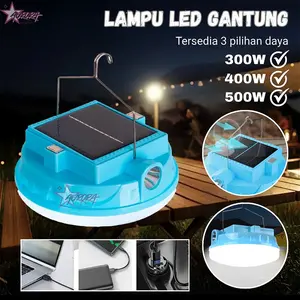 [auroracollect] Lampu LED Emergency UFO + Senter / Solar Panel 300W 400W 500W Lampu Darurat Portable Multifungsi