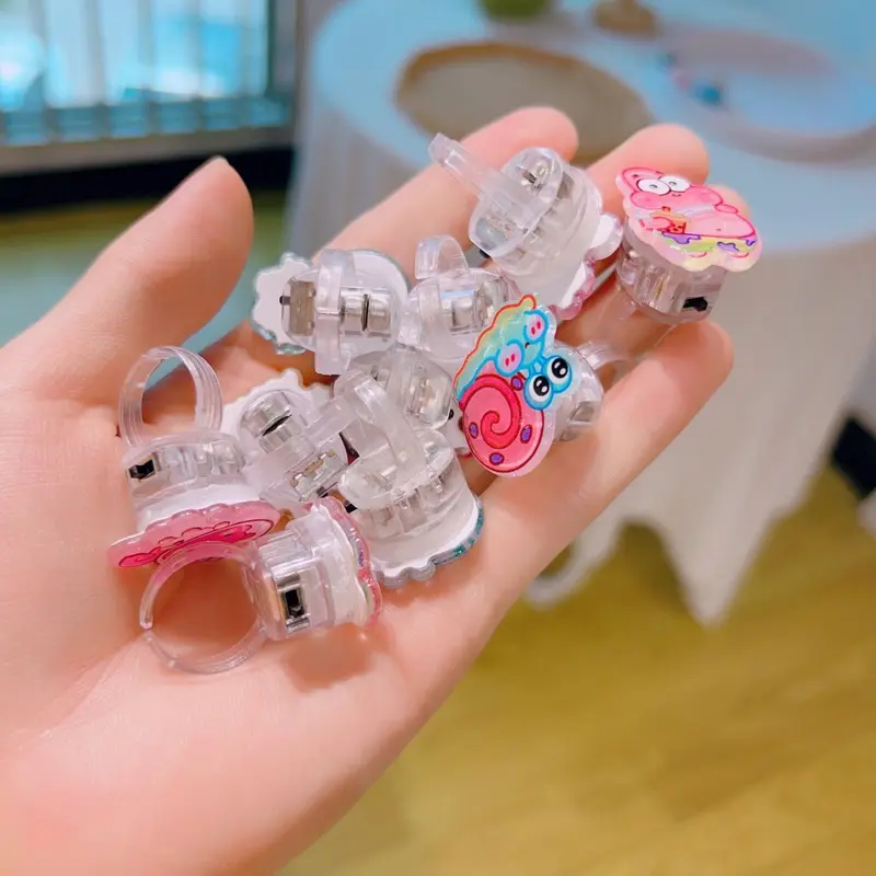 Nhẫn Phát Sáng, Thiết Kế Hoạt Hình Dễ Thương Cho Trẻ Em, Nhẫn Phát Sáng Đèn Ngón Tay Có Công Tắc, Chủ Đề Ultraman 6