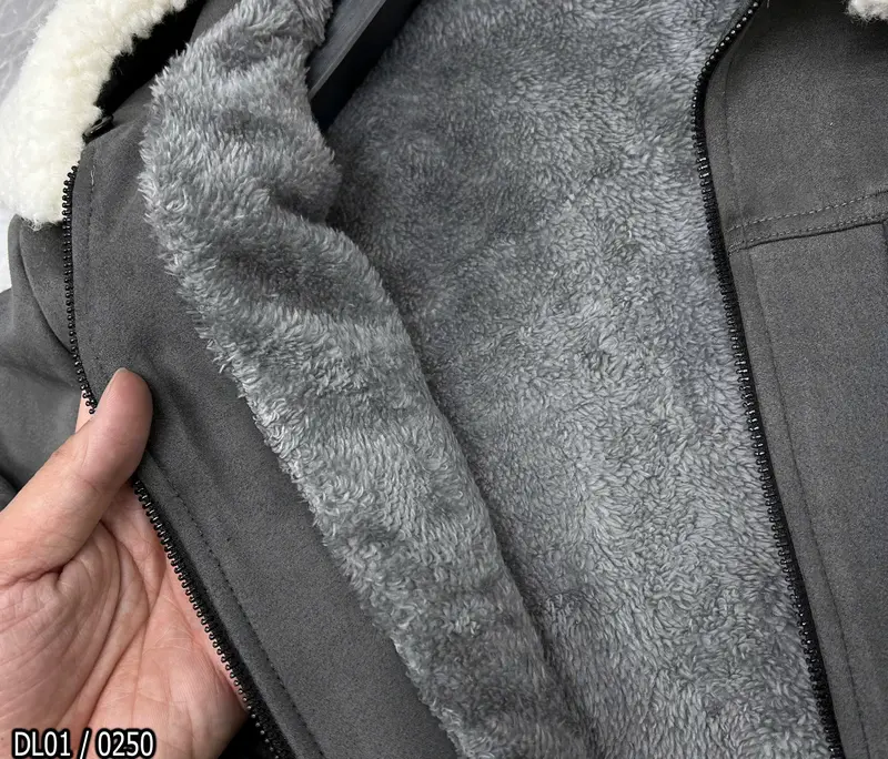 Áo khoác nam da lộn lót lông mùa đông - Menswear Jacket 3