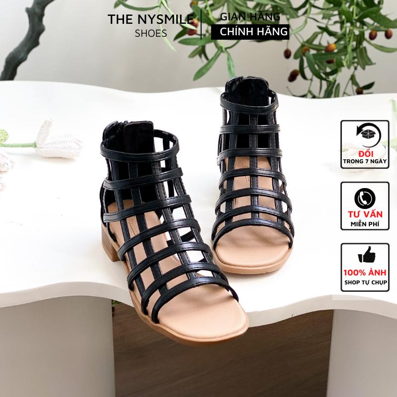 Giày Sandals nữ chiến binh khóa kéo sandals nữ đi học - THENYSMILE - WAPEN DéP Shoes