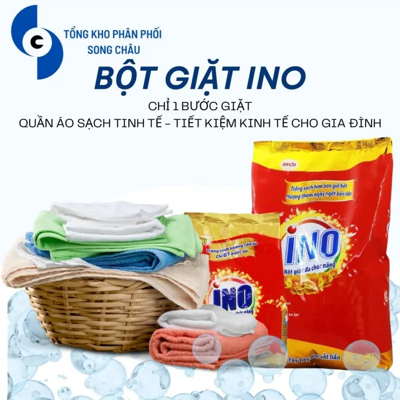 GIÁ SỐC - COMBO 5 Bịch Bột giặt INO 700gr trắng sáng, siêu sạch, siêu thơm, siêu bảo vệ da tay, siêu tiết kiệm 1