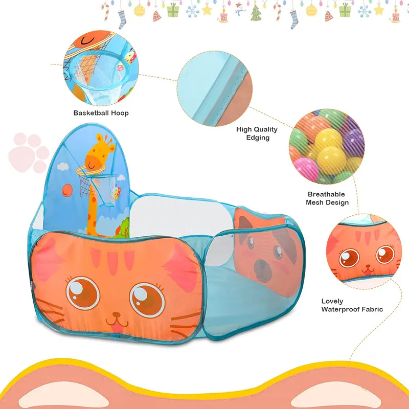 Pop Up Ball Pit, 1 Count Cute Cartoon Ball Pit Toy, Indoor & Outdoor Game Toy Without Ball 2