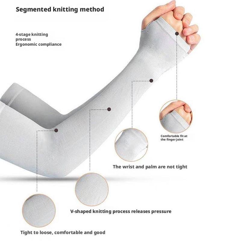 Unisex Summer Arm Sleeves Sun UV Protection Breathable Cooling Arm Covers For Outdoor Cycling Running Mountaineering Arm Protection 8