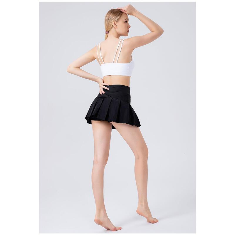 Product Introduction of Women's spring and summer running sports short cross sexy pleated tennis fitness skirt, half skirt 14