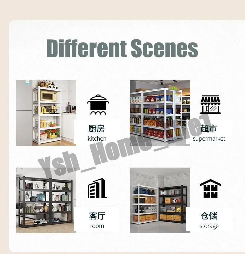 Product Introduction of CAIXUJI Heavy Duty Rack Bomb Storeroom Kitchen Storage Shelf Organiser Warehouse Boltless Shelf Metal Shelf Rack Shelving 39