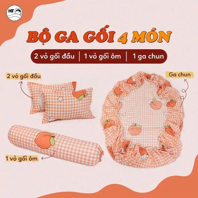 Bộ 5 món Chăn Ga Gối kẻ đen Dày Dặn Và Ấm ấp Hàng Laoij 1 ruột giặt máy ửng hồng - hồng 1