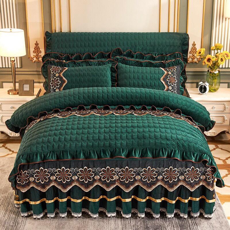 Bộ 4 món chăn ga gối nỉ tuyết nhung trần phủ  cao cấp 4