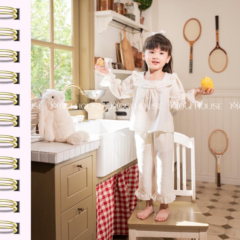 Đồ Ngủ Đôi Mẹ & Bé - DAISY SET, Đồ Ngủ Thu Đông Chất Đũi Mềm Thoáng Mát, Bé 1-5 Tuổi MOGI HOUSE 6