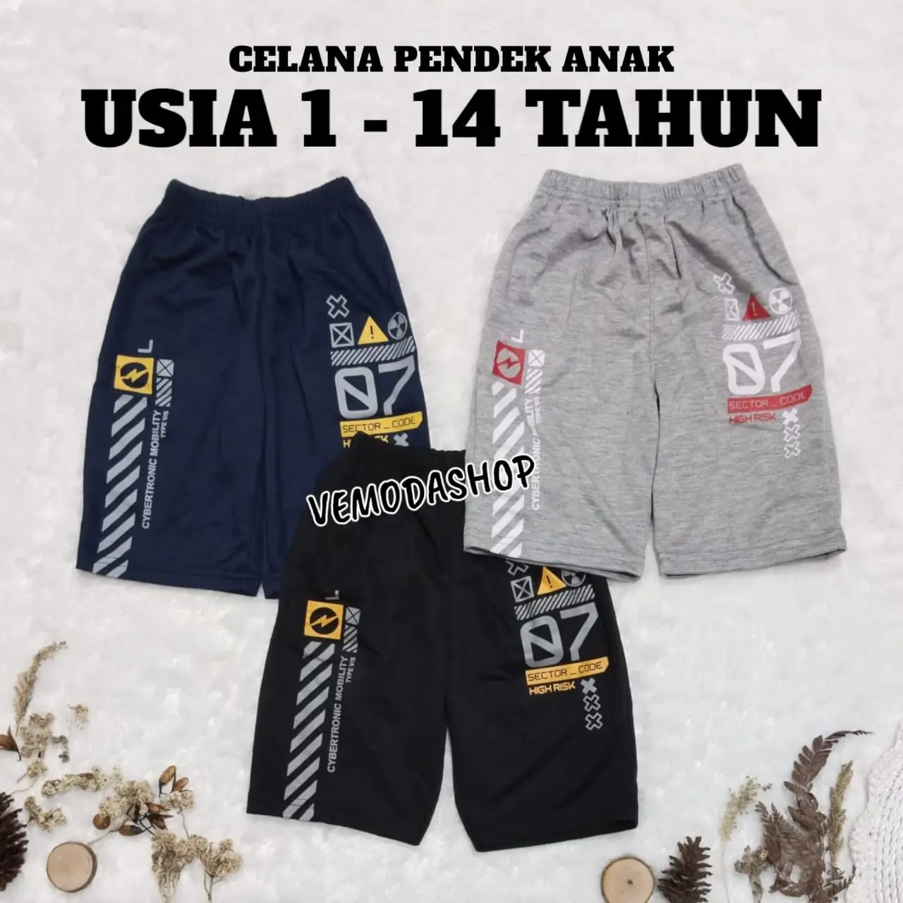 Celana Pendek Anak Laki-Laki Motif 07 Fashion Vemoda