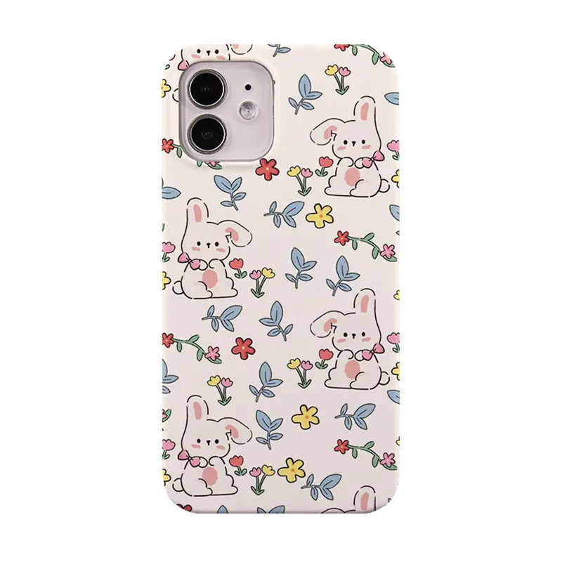 Case Hp Flower Bunny Casing Custom Hardcase Fullprint IPHONE SAMSUNG XIAOMI OPPO VIVO REALME Cover 0