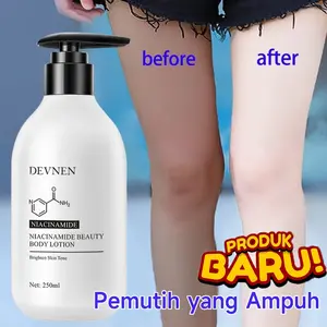 Lotion Pemutih Badan Niacinamide Whitening Lotion 250ml Bleaching Lotion Badan Pemutih Mencerahkan Memperbaiki Kulit Gelap Menghilangkan Melanin Melembabkan Menutrisi Kulit Wangi Tahan Lama Mencegah Penuaan Keriput Whitening Body Lotion