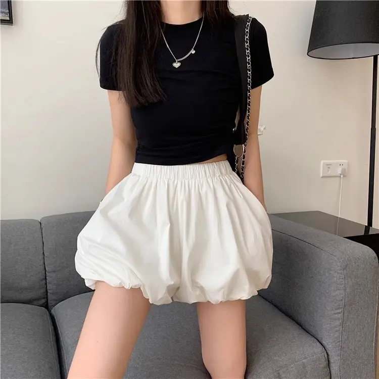 Quần đùi nữ bí phồng, Quần Short nữ dáng bí chất voan đẹp mềm mặc xinh - Seventeen 8