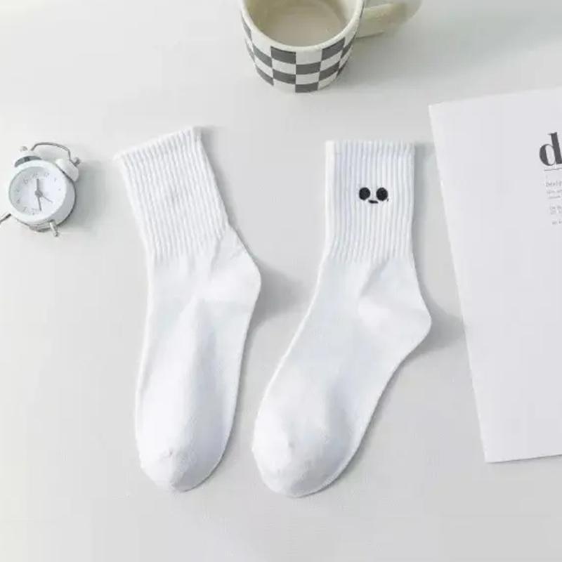 Product Introduction of Multiple New Styles Of Mid Length Men's And Women's Socks Cute Cartoon Striped Japanese Style Mid Length Socks Autumn And Winter Casual Womenswear 19
