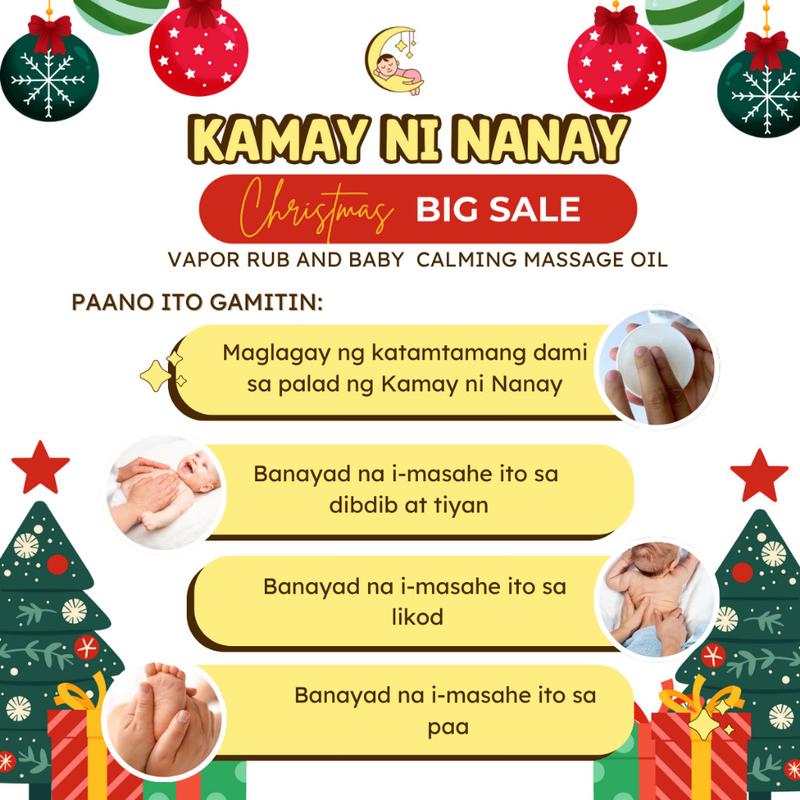 Product Introduction of Newly Improved Kamay ni Nanay Vapor Rub for Babies, Comfortable and Ease to Breathe Relief [25G] 20