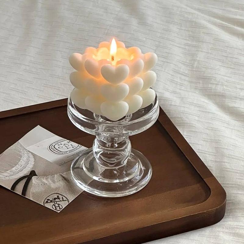 Product Introduction of 1 piece Love Candle Gift, Heart Handmade Magic Cube Aromatherapy Tanabata Gift, Companion Gift, Birthday Candle, Home Decor, Room Decor, weddings Decor, Tabletop Decor, Aromatherapy Gift 7