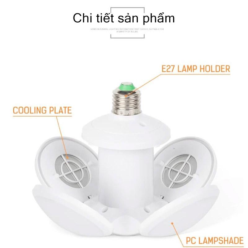 Có thể gấp lại bóng đá UFO E27 LED 360 độ bóng đèn 6