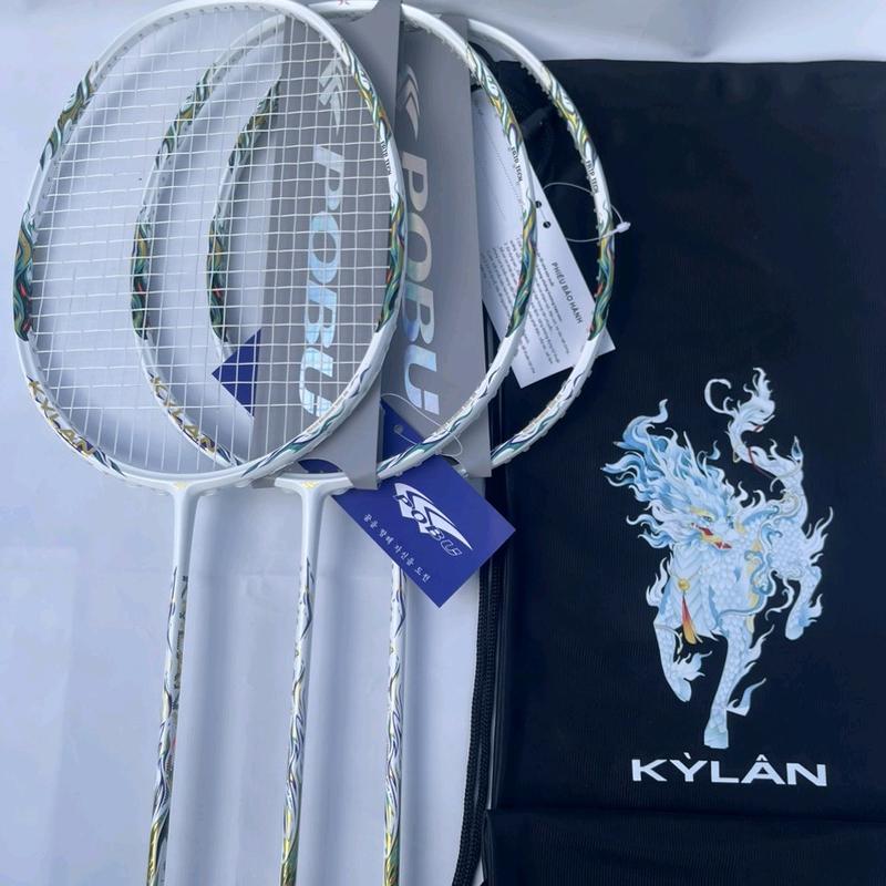 vợt cầu lông chính hãng pobu bản kỳ lân trắng ,5u-77-+2g,max 15kg Cán Vợt Sport