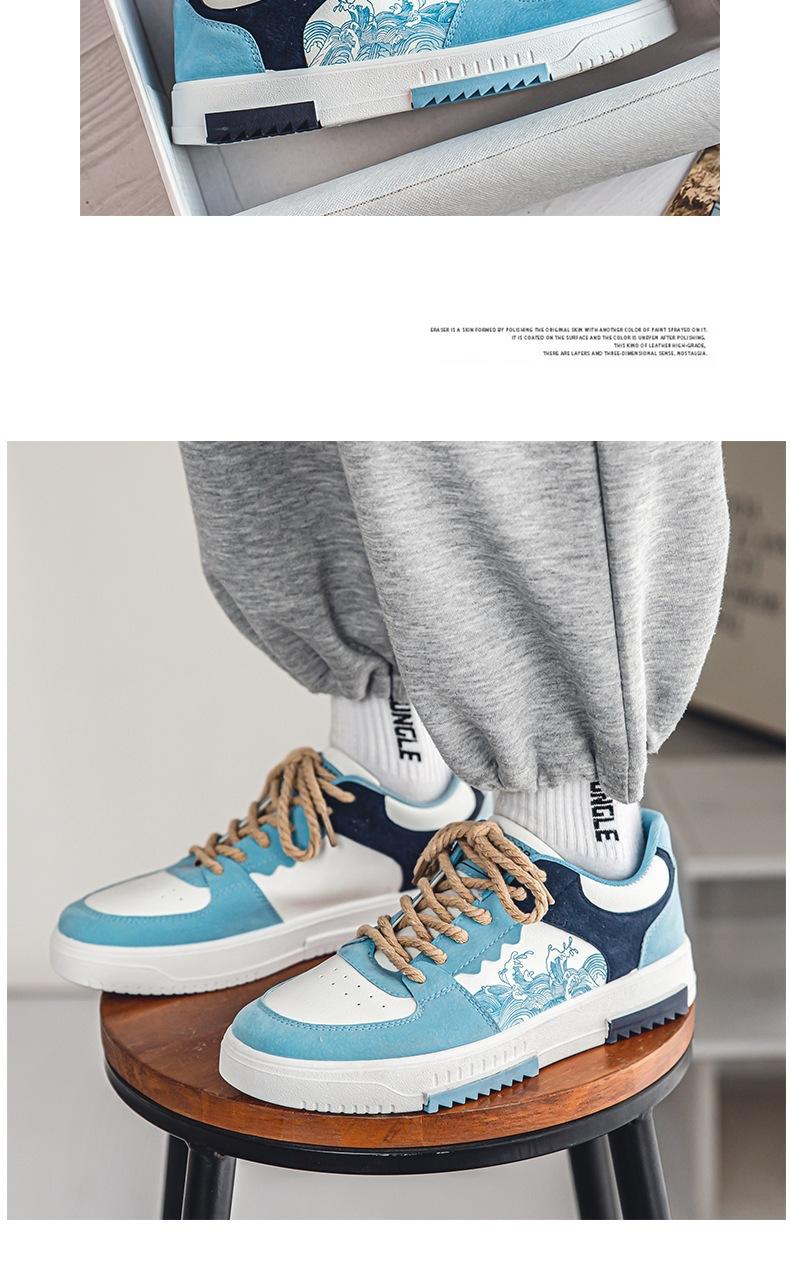 Product Introduction of Men's Shoes Spring Breathable White Shoes Korean Style Trendy Versatile Shoes 2024 New Men's Wear-resistant Sports Casual Shoes Runner Trainers 16