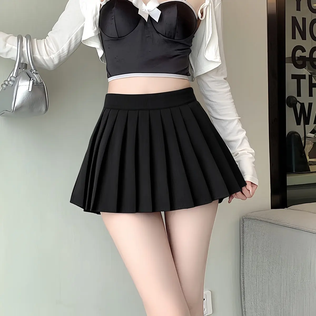 CHÂN VÁY XẾP LY NHỎ DÁNG NGẮN Chất Đẹp Có Quần Bảo Hộ Women Nữ S159 | BigBuy360 - bigbuy360.vn