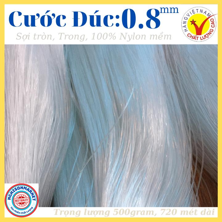  Dây cước câu 0.8mm 0.8li,Số80  Đi biển Nuôi hàu Thả diều sáo Sỏ chiếu trúc 
