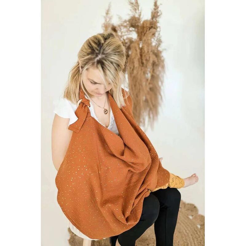 Product Introduction of New Cotton Mus Nursing Covers For Newborn Baby Swaddle Blankets Cute Outgoing Breastfeeding Shawl Towel Soft Sleeping Blanket 8