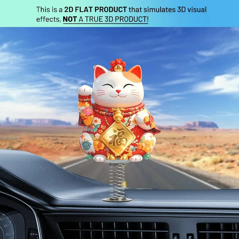 2D Acrylic Flat Ornament, 1 Count Cat/girl Design Desktop Spring Decoration, Home Decoration Ornament, Car Ornament, Festival Gift 3