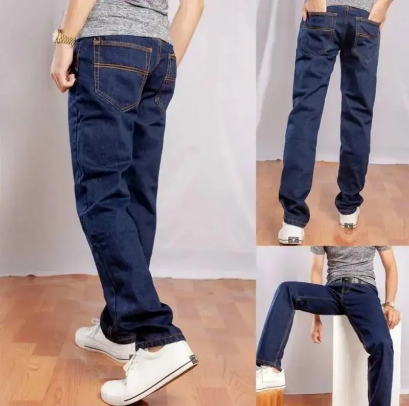[KHÔNG COMBO, KHÔNG TẶNG KÈM] Quần Jean Nam Ống suông 03 màu cơ bản vải Jean Cotton mềm mịn không co giãn 0