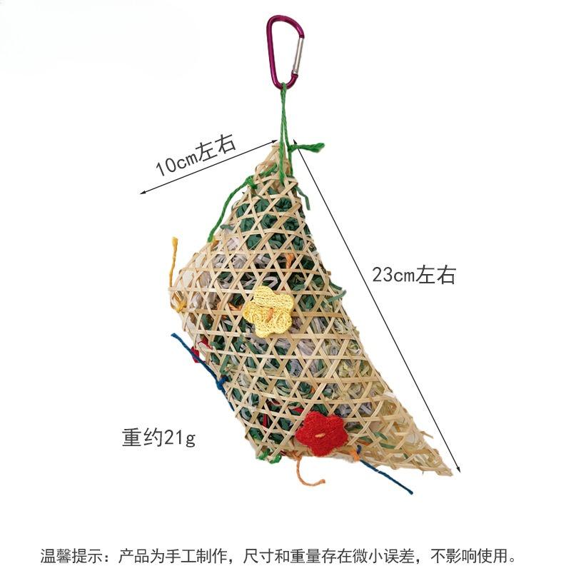 Product Introduction of Parrot Toy Bambus-woven Rattan Drawing Paper Tear Peonie Bird Tear Damage Decompression Pression Color Paper Pendant 6