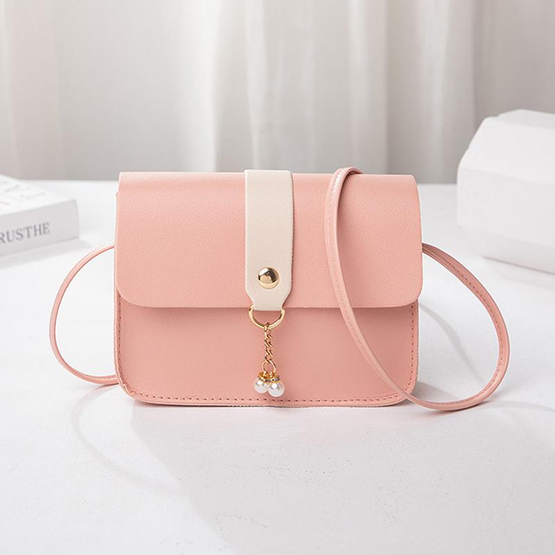 Product Introduction of Contrast Women Shoulder Bag Simple  Pendant Luxury Designer Handbag Messenger Bag Small Square Crossbody Mobile Phone Purse 16