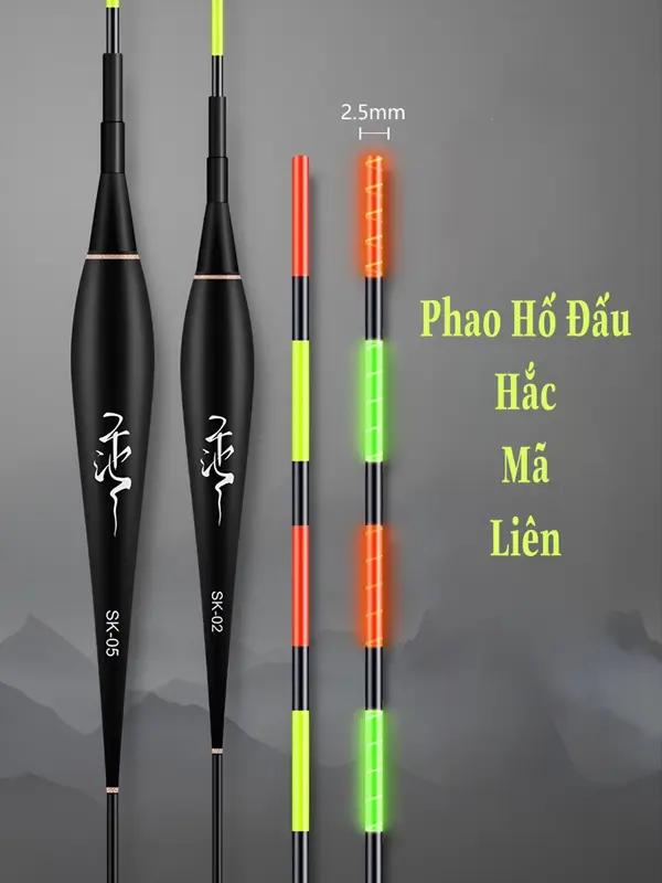 Phao Câu Cá Hố Đấu Điện Tự Cân Tải Chì Siêu Nhẹ Hắc Mã Liên 0