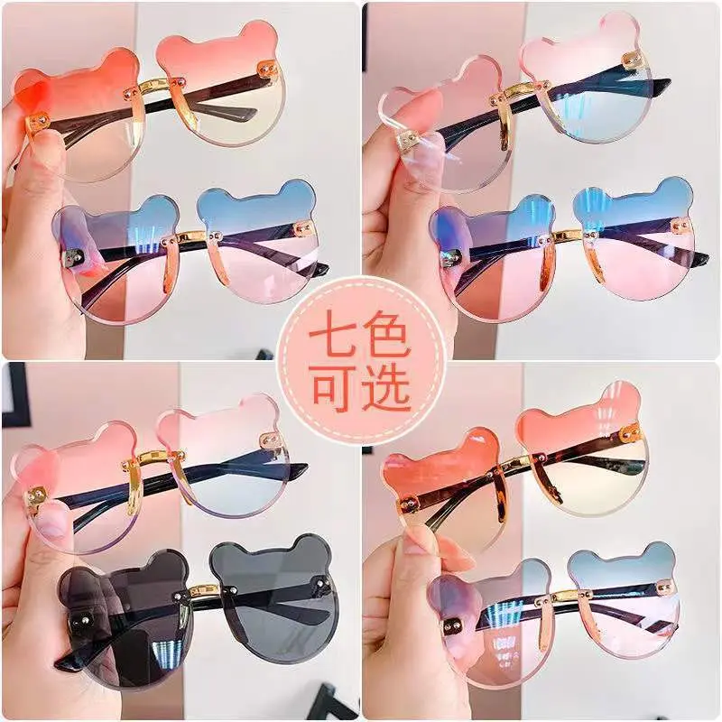 Kính râm hoạt hình, Dễ thương và thời trang, Phong cách Hàn Quốc mới, Không khung, Kẹp, Kính chống nắng phân cực, Thích hợp cho trẻ em, Bán Buôn, Kính mắt hoạt hình, Tầm nhìn ban đêm, Bảo vệ tia cực tím, Cho trẻ em