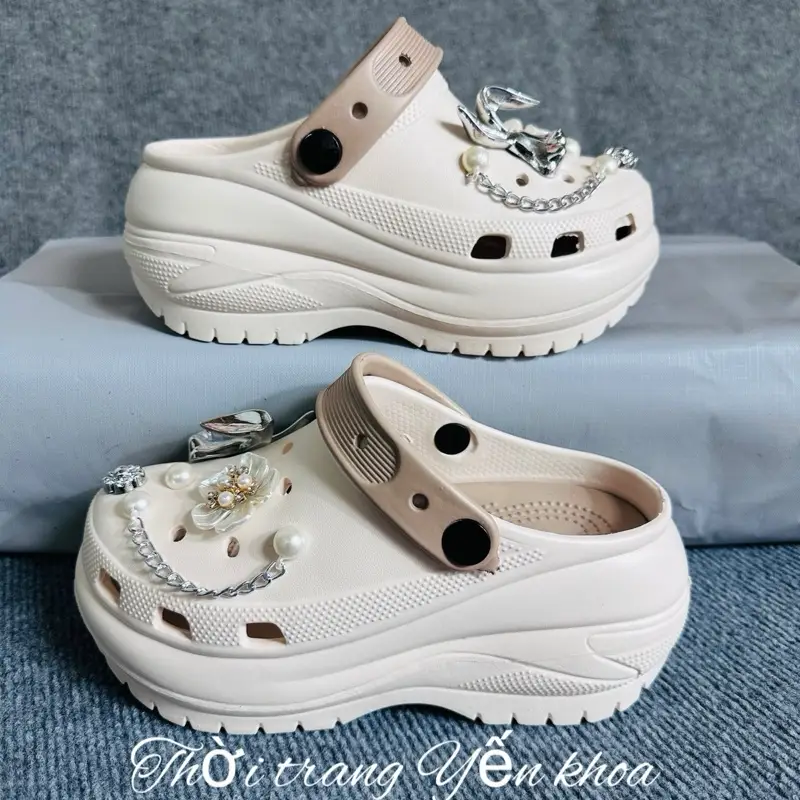 Dép Sục Nữ Đế cao  8 cm Cham đá Ngẫu nhiên Size 35_40 Shoes DéP GiàY