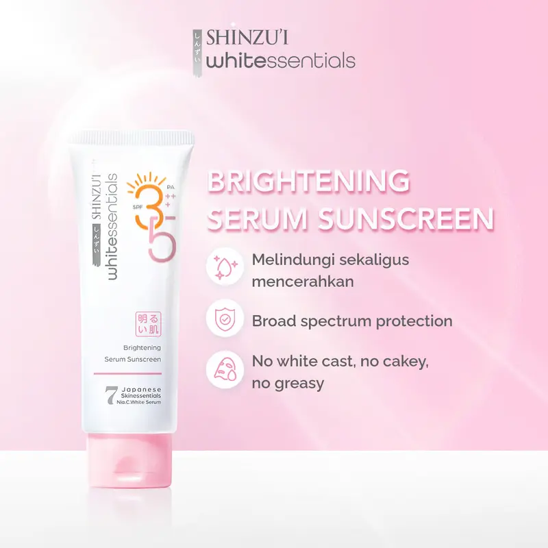 Shinzui Whitessentials Brightening Serum Sunscreen SPF 35 PA +++ 30 ml Skincare Facial Wajah 2