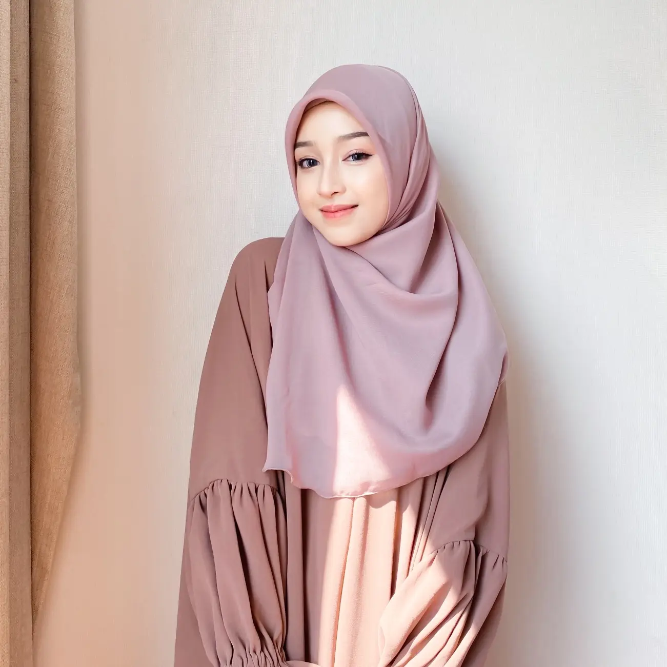 Jilbab segi empat oval malay