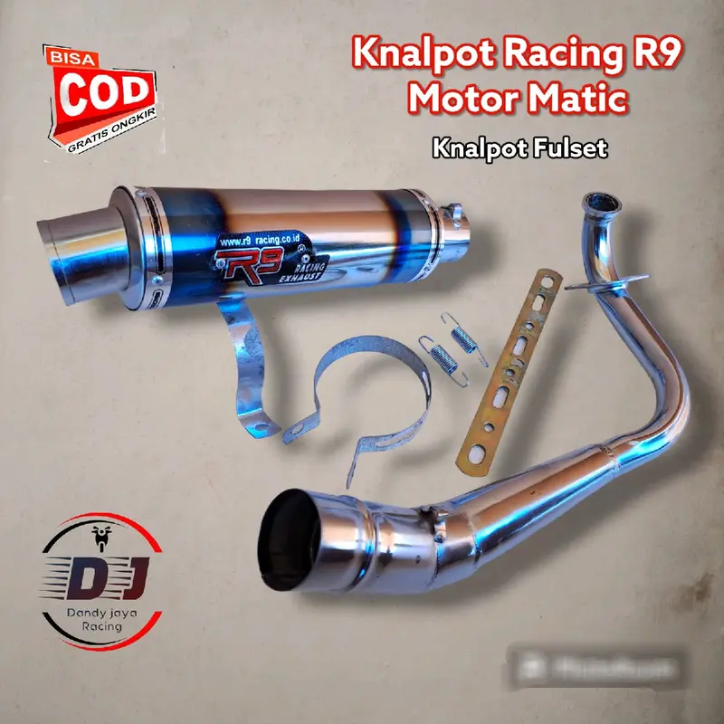 Knalpot Racing R9 bluemoon Beat, Mio, Vario, Genio, Scoopy, Mio J, Mio M3, Mio Soul, Mio Fino, Fazio, Xeon, X-Ride, Mio Gear, Mio GT (Motor matic) 0