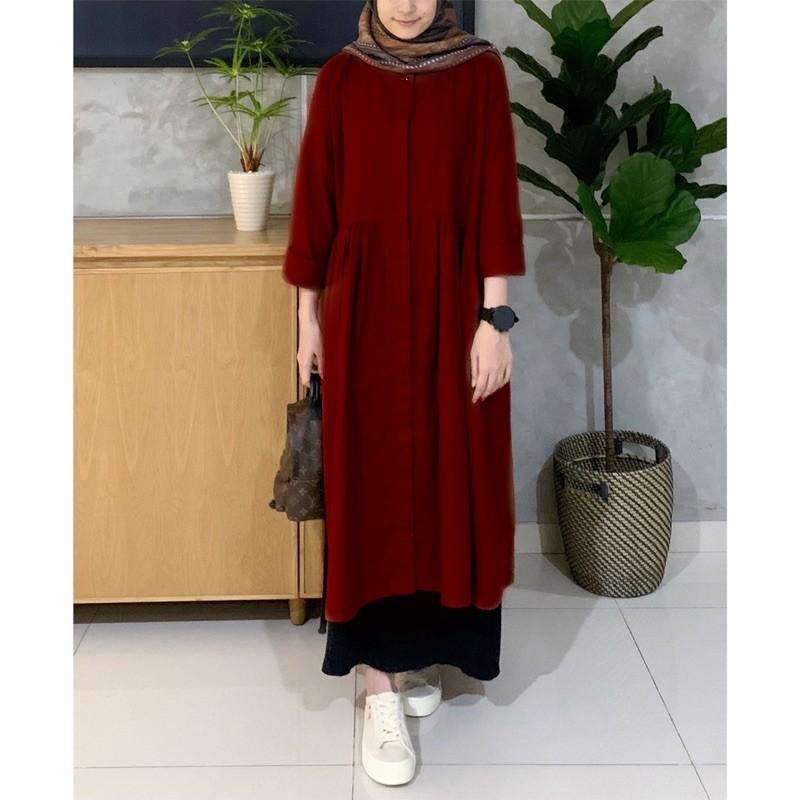Product Introduction of ATASAN WANITA LONG TUNIK  Muslim FFA SERIES BAHAN RAYON TWILL PREMIUM  Tebal DAN  Lembut   size S, M, L, XL, XXL 31