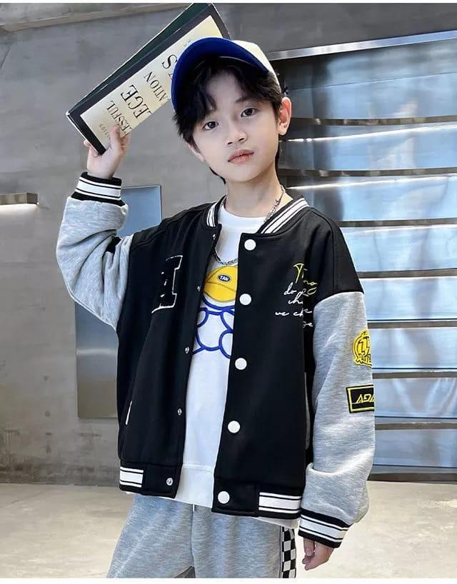Product Introduction of SAN (Gratis Ongkir COD) Adambo Jaket Baseball Anak Fleece Hoodie & Outwear Fashion Wanita 1