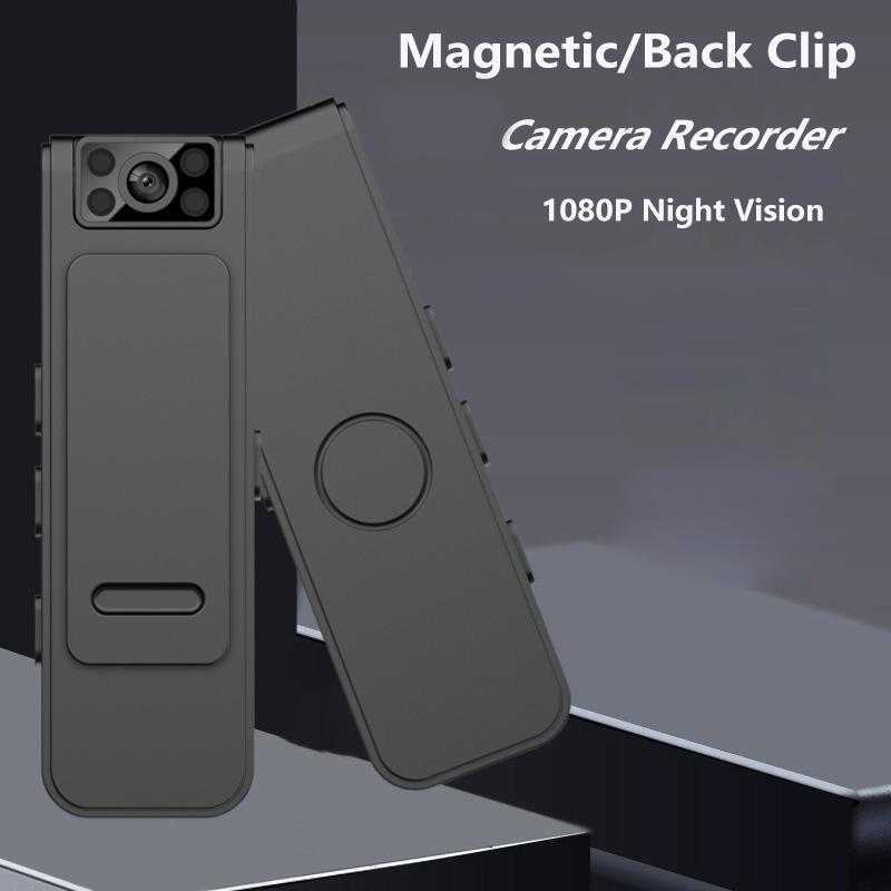 Máy ảnh bỏ túi, độ phân giải HD 1080p, Vlog và Mini Camera thể thao, có từ tính, kẹp lưng, thích hợp cho mũ bảo hiểm, du lịch, xe đạp và sử dụng lái xe, hỗ trợ thẻ TF 8