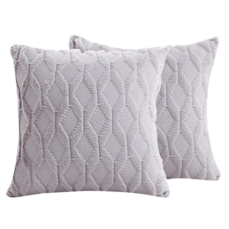 Product Introduction of Vỏ Đệm Nhồi Bông Một Mặt, Họa Tiết Lưới Kim Cương, Màu Trơn 30cmx50cm / 45cmx45cm, Bán Một Mảnh 5