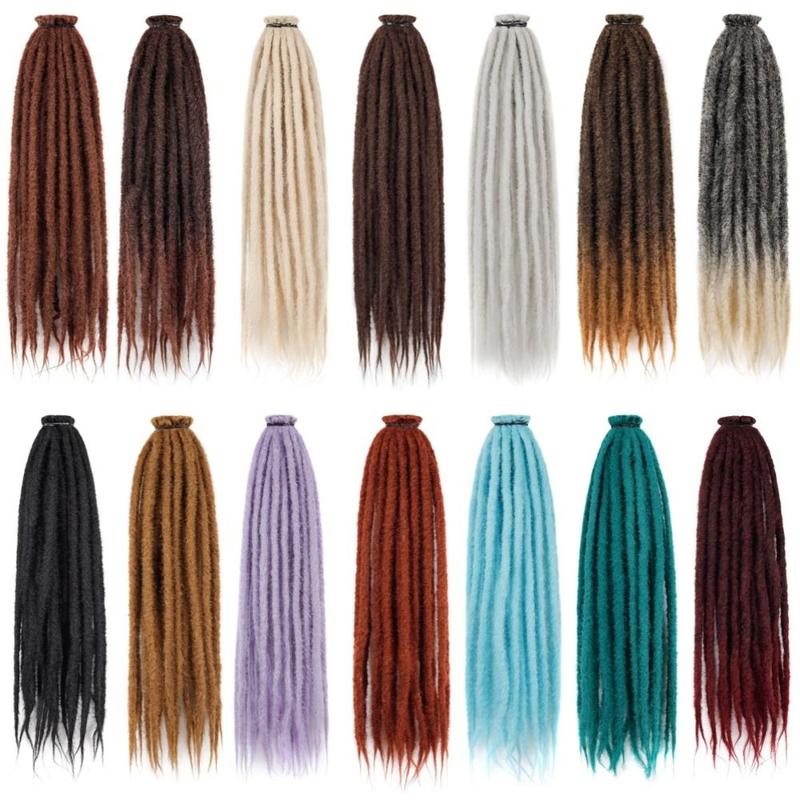 Mềm mại 24 inch Phần mở rộng tóc dreadlock tổng hợp Phong cách Reggae Tự nhiên…