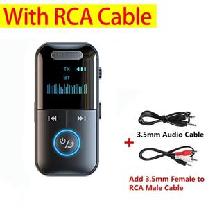 Pemancar Penerima Audio Bluetooth 5.4, 2-dalam-1, Bicu AUX 3.5mm, Penyesuai Wayarles Kapal Terbang RCA, Sesuai untuk Mikrofon, Serasi dengan Pembesar Suara Kereta, Komputer, TV dan Fon Kepala Video