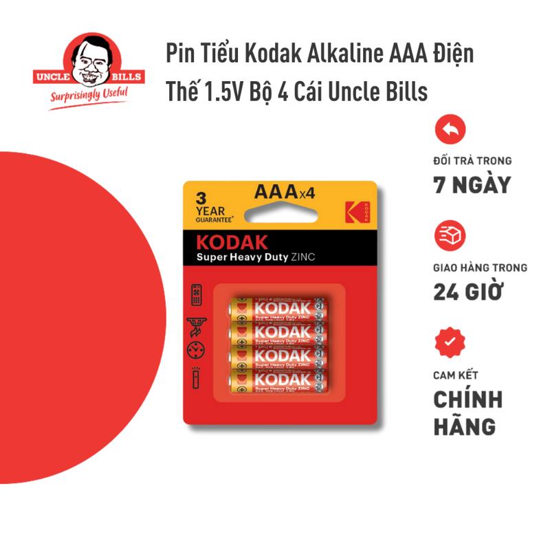 Bộ 4 Pin Tiểu Kodak AAA Điện Thế 1.5V Uncle Bills IB0120