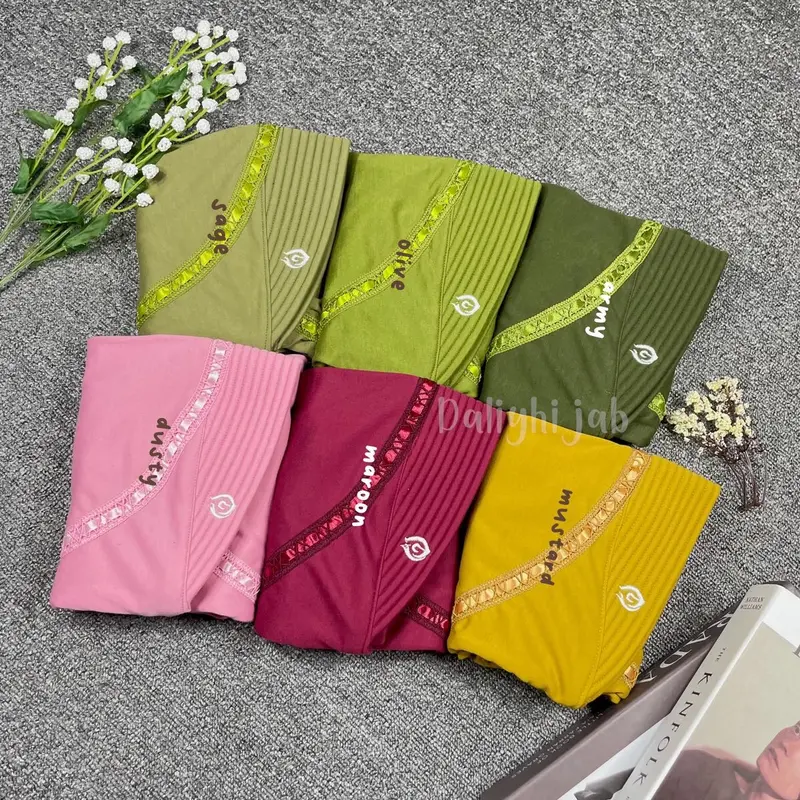 Hijab Bergo Serut Premium | Menutup Dada | Instan Premium | Bergo Menutup Dada 3