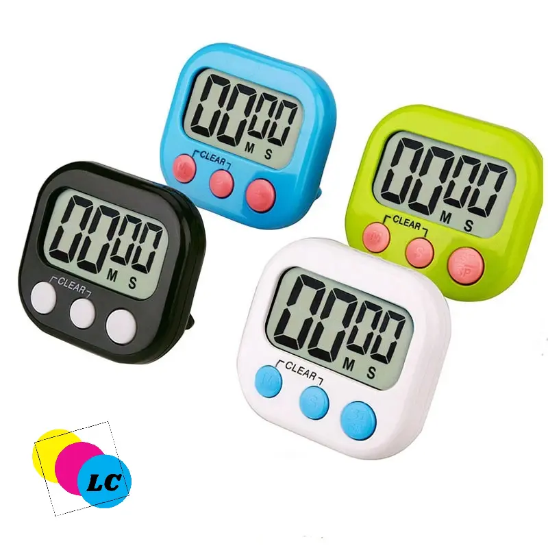 LC Digital LCD Kitchen Timer Cooking Baking Oven Timer Loud Alarm Clock Magnetic Countdown