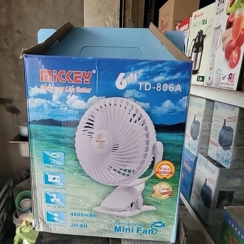 ￼RẺ VÔ ĐỊCH - QUẠT SẠC MICKEY TD-806A 3