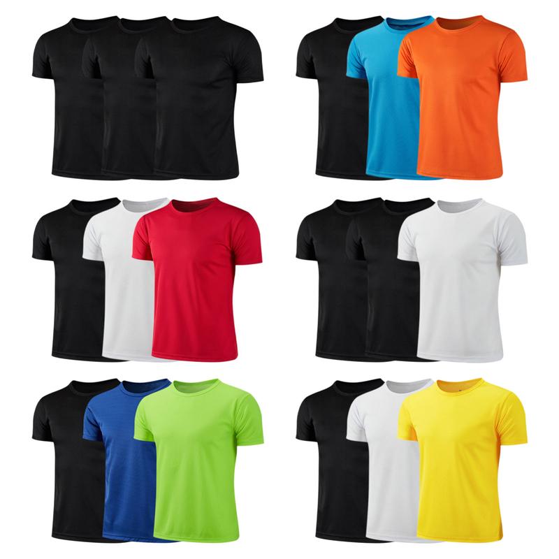 Vastwit Kids Boys 3 Pack Sports T-shirts Quick Dry Basketball Football Practice Tee Gym Running Tops 5