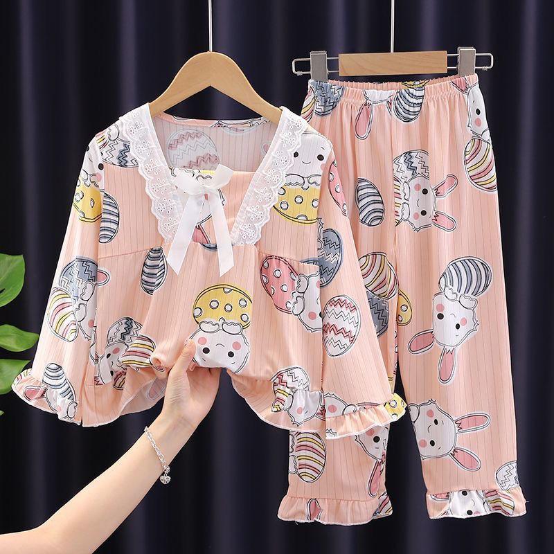 Product Introduction of Đồ Ngủ Trẻ Em, Dài Tay, Phong Cách Công Chúa Hoạt Hình, Cho Bé Gái Và Trẻ Em, Trẻ Em Trung Bình Và Lớn, Thích Hợp Cho Mùa Xuân Và Mùa Thu, Bộ Đồ Mặc Nhà Phòng Điều Hòa Không Khí, 2024 15